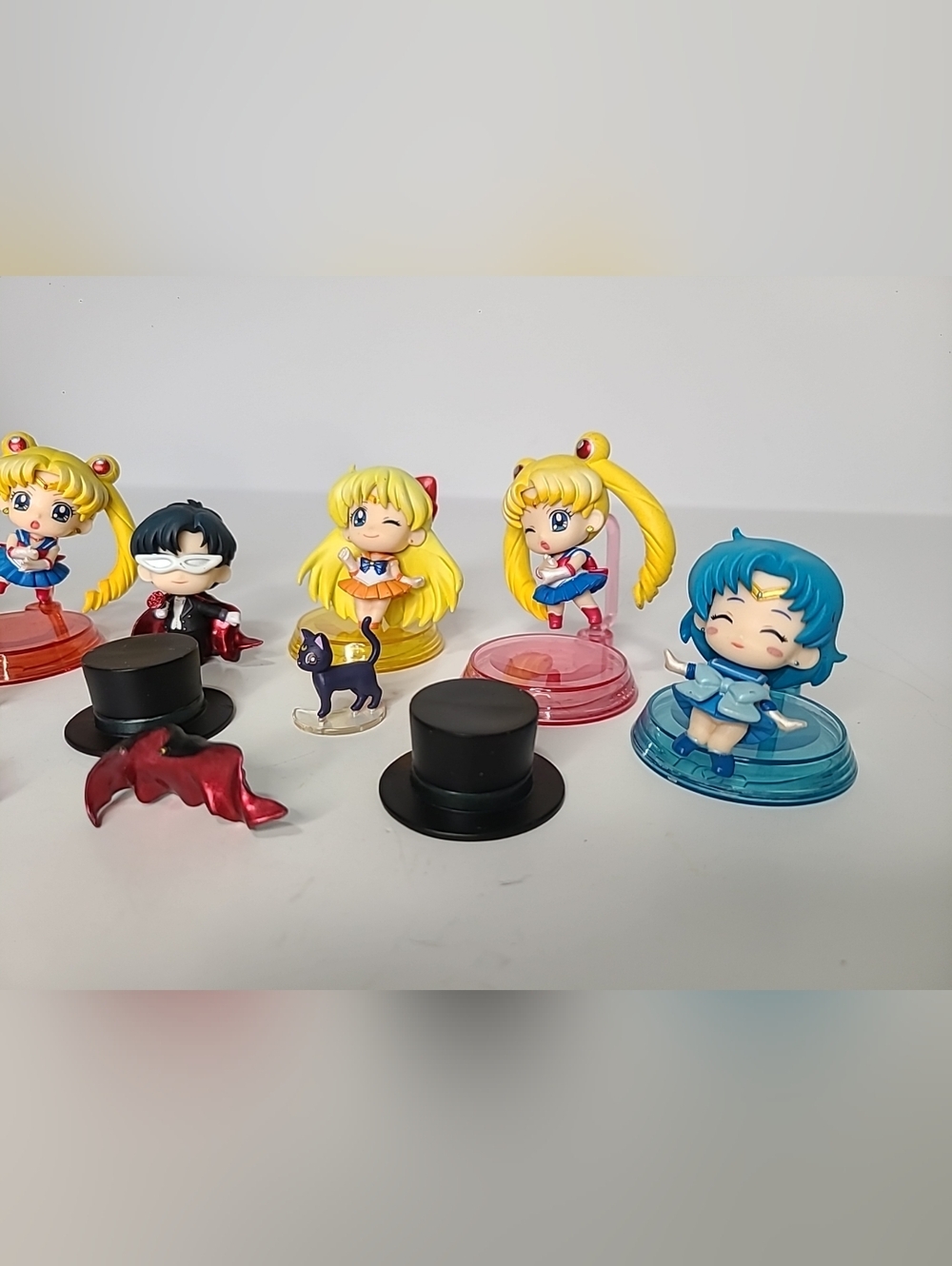 Sailor Moon Petit Chara Mini Figure Lot MegaHouse Luna Artemis Tuxedo Mask - Picture 6 of 11